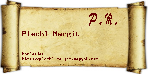 Plechl Margit névjegykártya